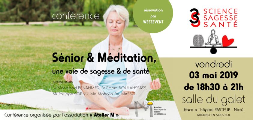 Affiche conférence Séniors & Méditation